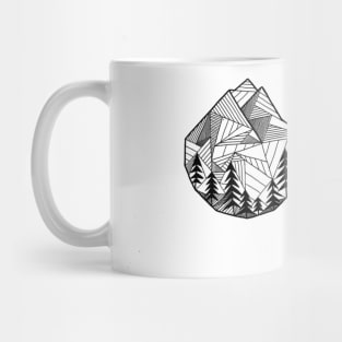 Geometric Mountain Logo Design Mug